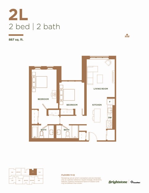 2 Bed 2 Bath