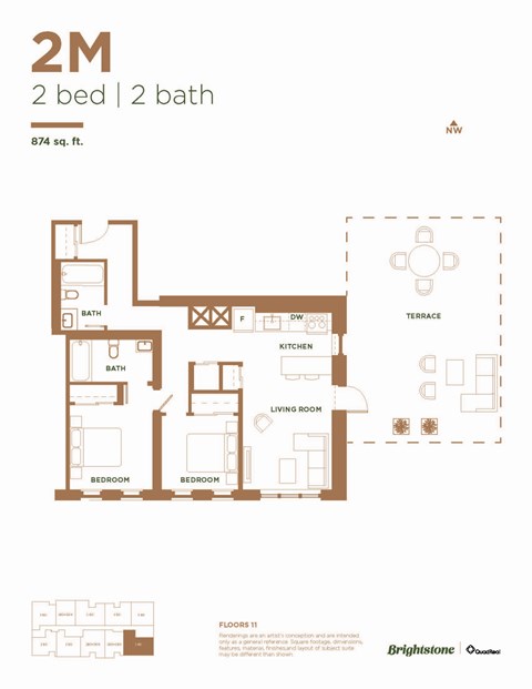 2 Bed 2 Bath