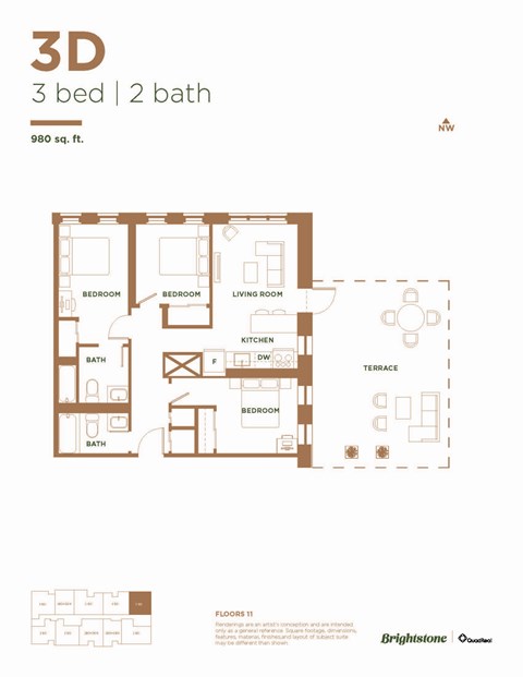 3 Bed 2 Bath