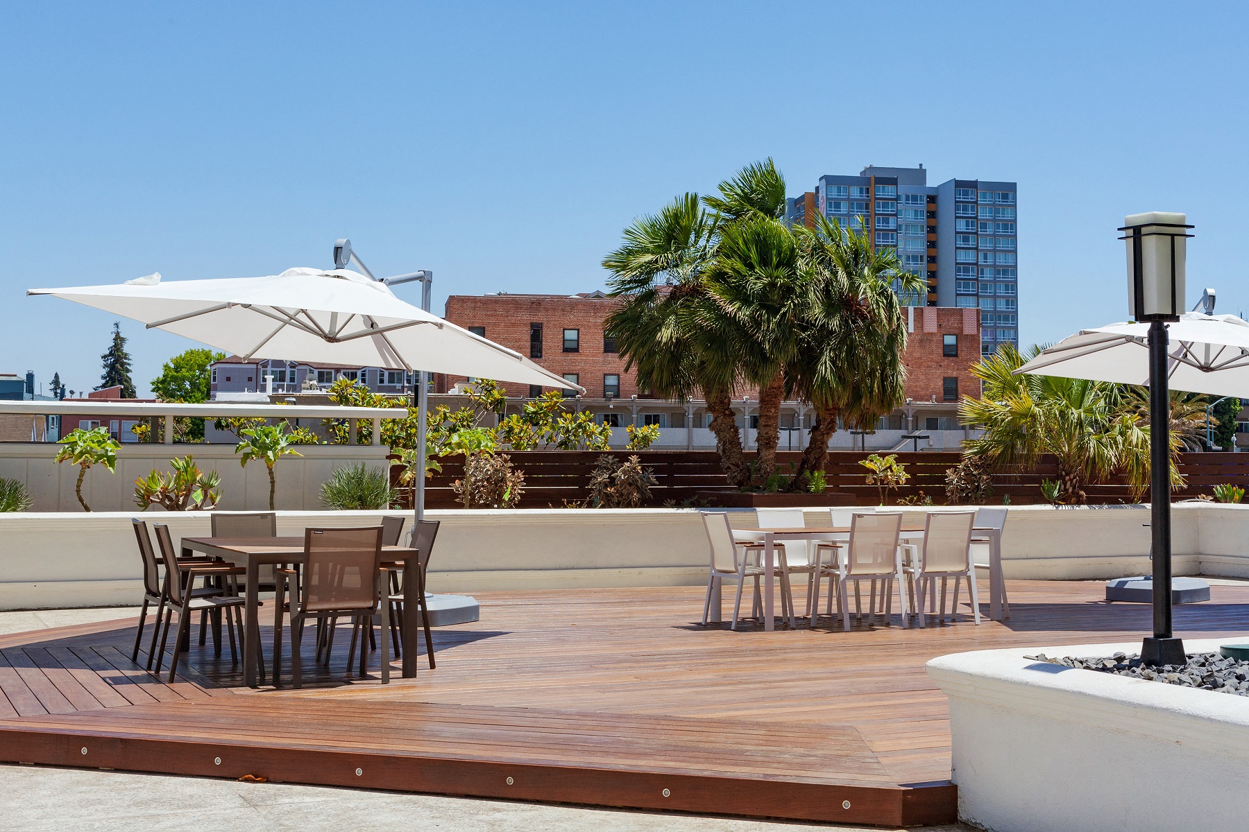 Our 4th floor terrace picnic area at 1200 Lakeshore, California, 94606