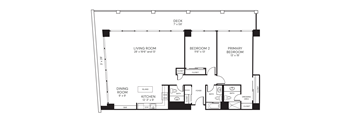 1440sf 2 bedroom 2 .5 bath