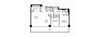 a floor plan of a house with bedrooms and a living room and a dining room
