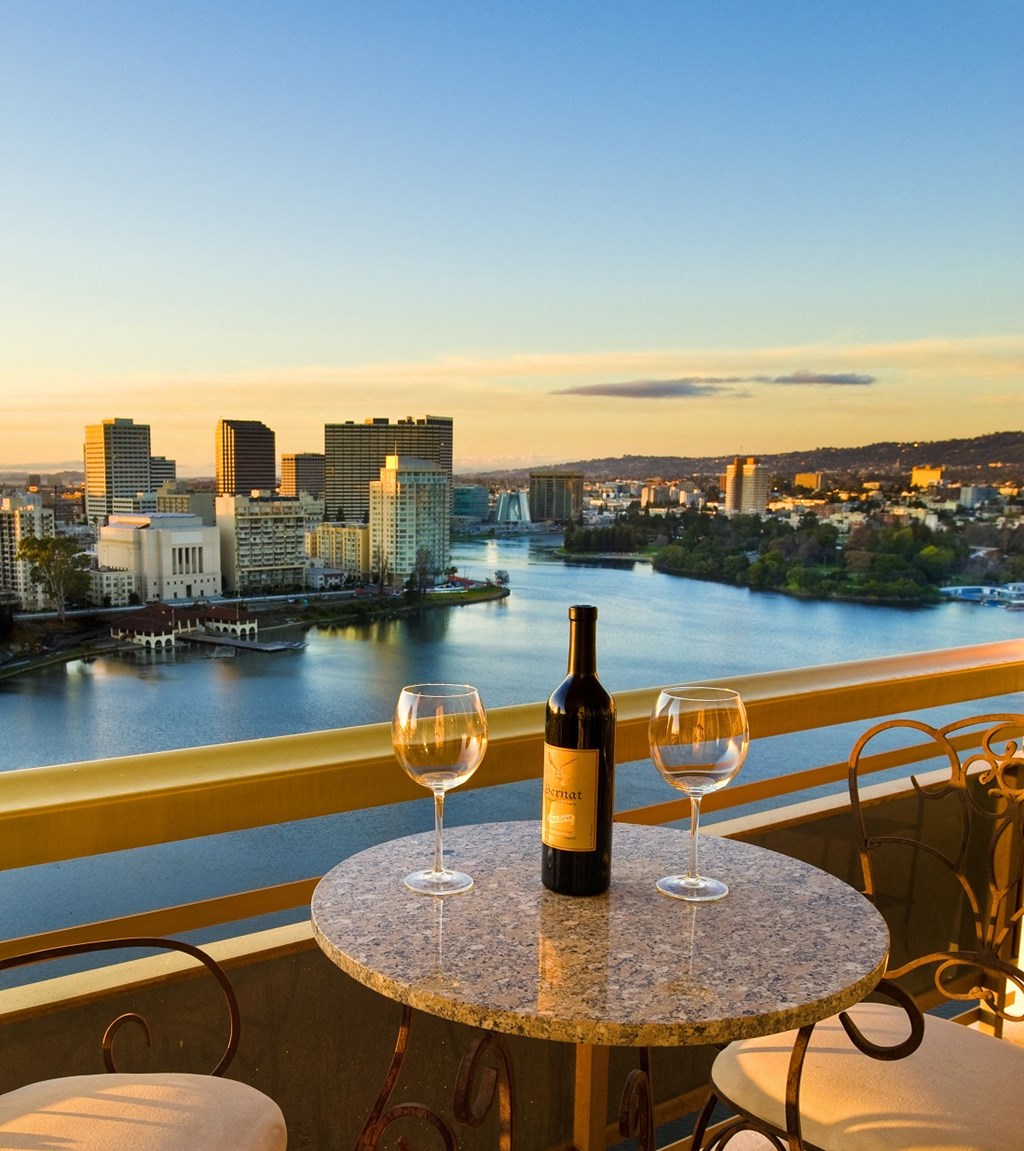 Balcony with view of the lake  at 1200 Lakeshore, California, 94606