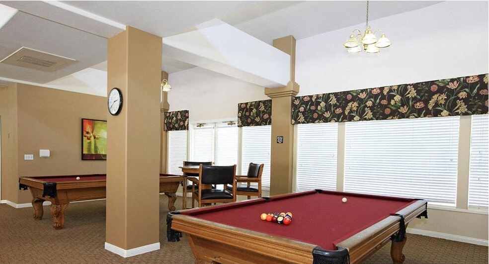 Clubhouse interior seating area at Loma Linda Springs, Loma Linda, CA, 92354
