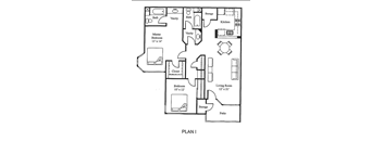 Plan I 2Bed 2Bath Floor Plan at Loma Linda Springs, California, 92354