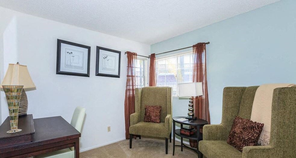 Living room with couch at Loma Linda Springs, Loma Linda, CA, 92354