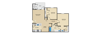 B1 Floor Plan at The Villages at Lost Creek, Texas, 78247