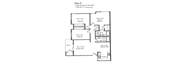 Three Bedroom/Two Bath Floor Plan at Riverview Springs, Oceanside, CA