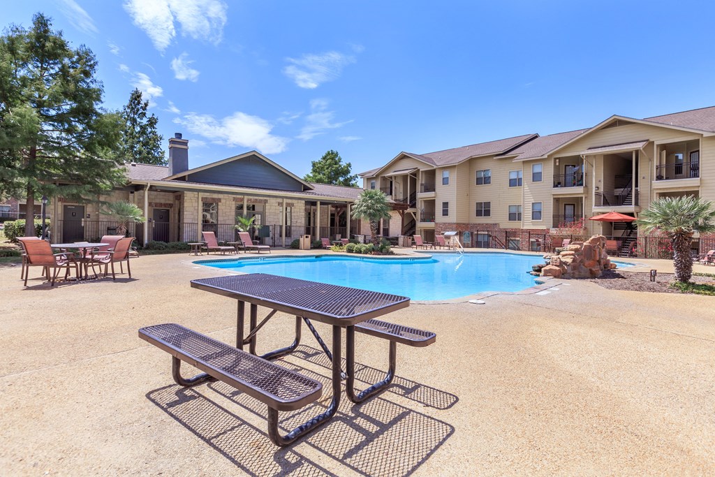 A picnic by the pool..at The Villages at Lost Creek, San Antonio