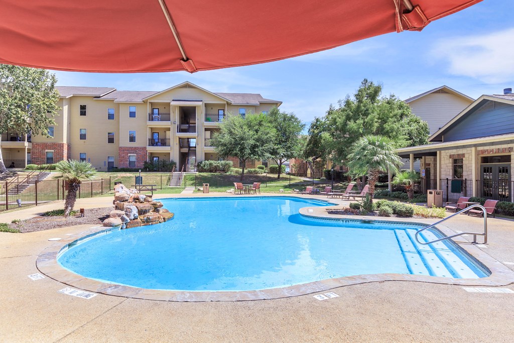 the swimming pool at our apartments at The Villages at Lost Creek, Texas, 78247