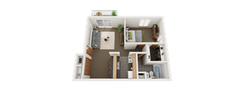 a floor plan of a two bedroom apartment