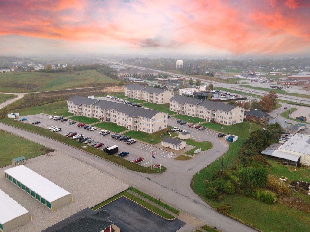 Exterior Birds Eye view at Breckenridge Estates Apartments in Lawrenceburg, KY