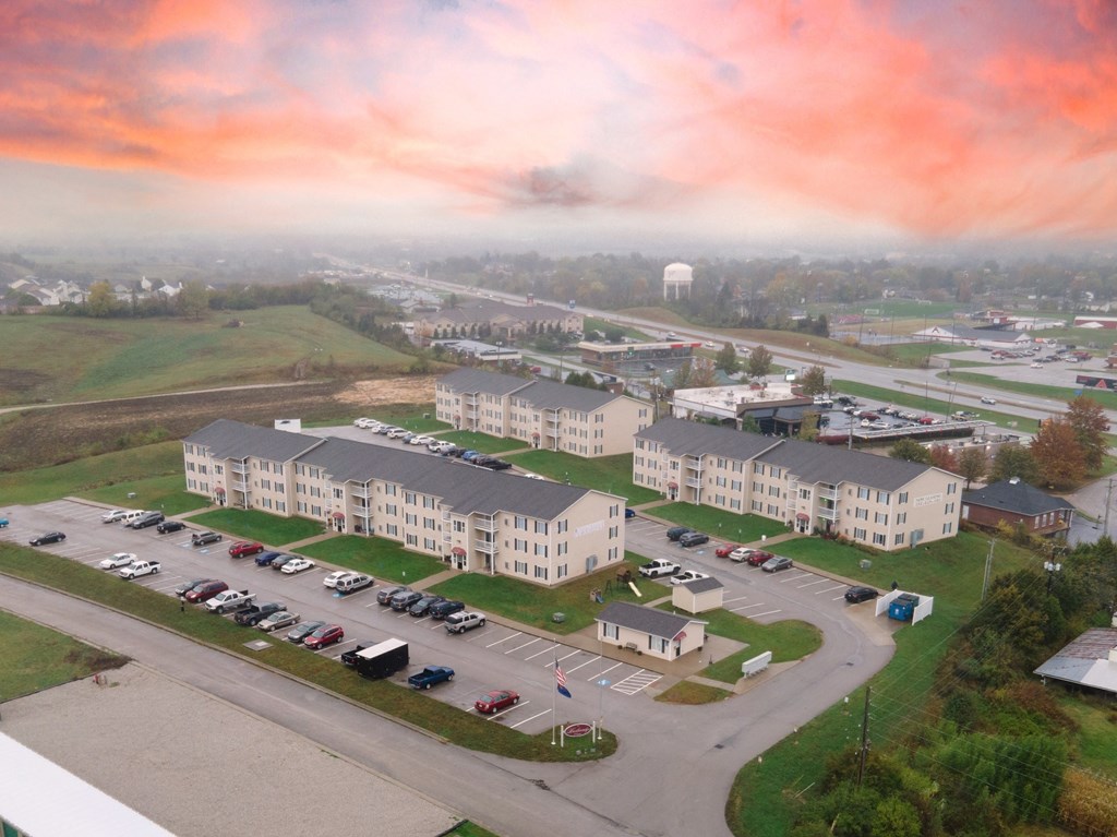 Exterior Birds Eye view at Breckenridge Estates Apartments in Lawrenceburg, KY