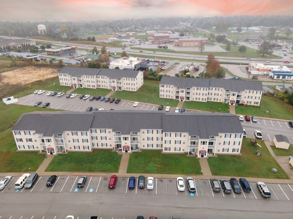 Exterior Birds Eye view at Breckenridge Estates Apartments in Lawrenceburg, KY