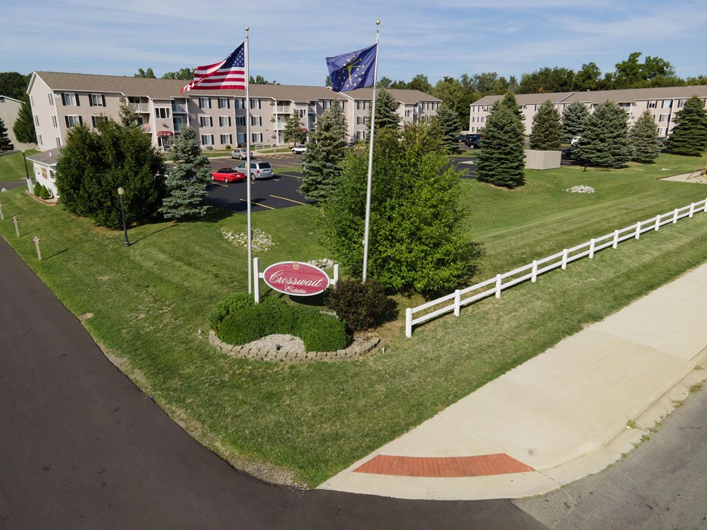 sign at Crosswait Estates in Angola, IN