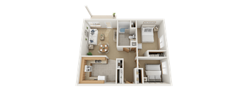 a floor plan of a 2 bedroom apartment