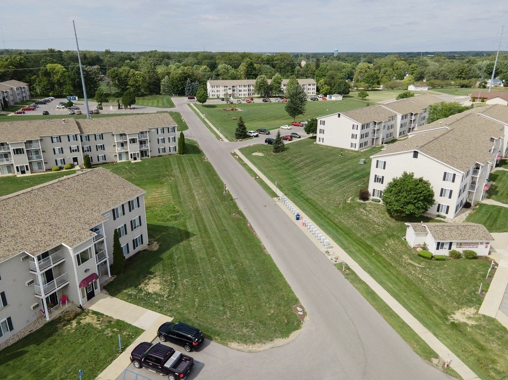 Aerial view at Griswold Estates Apartments, Auburn, IN