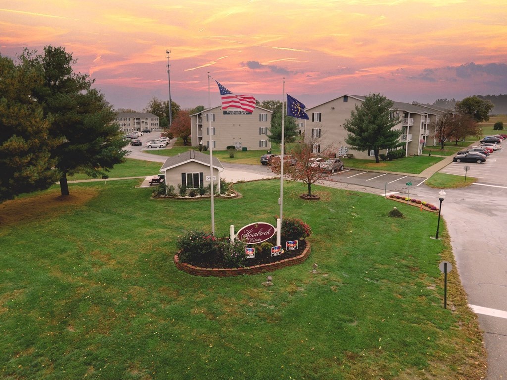 Welcome Sign at Hornbrook Estates Apartments, Evansville, 47715