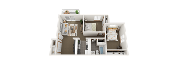 a floor plan of a 1 bedroom apartment