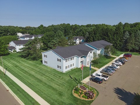 Aerial view at McClellan Estates Apartments, Marshall, MI