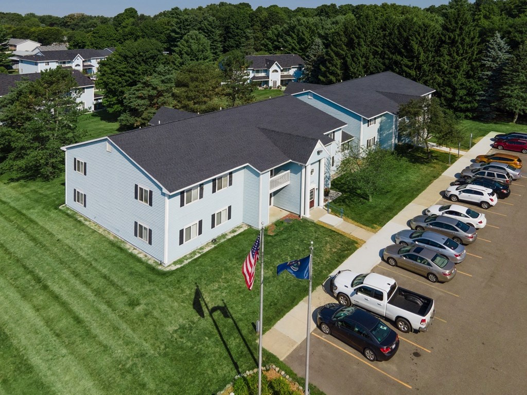 Aerial Aerial at McClellan Estates Apartments, Marshall, MI, 49068