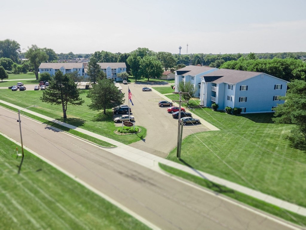 Top view of street at McClellan Estates Apartments, Marshall, 49068