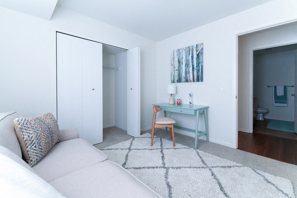 Bedroom With Closet at Oliver Apartments, Michigan, 48182