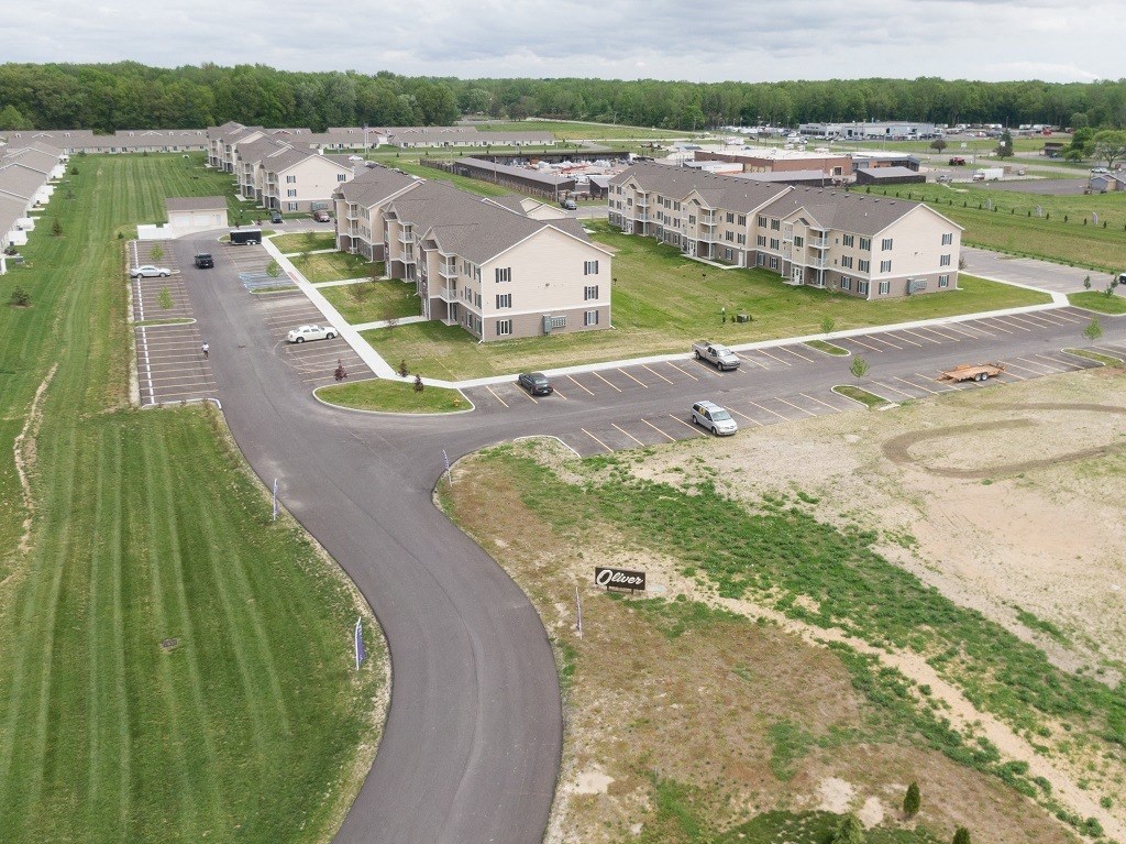 Drone View at Oliver Apartments, Michigan