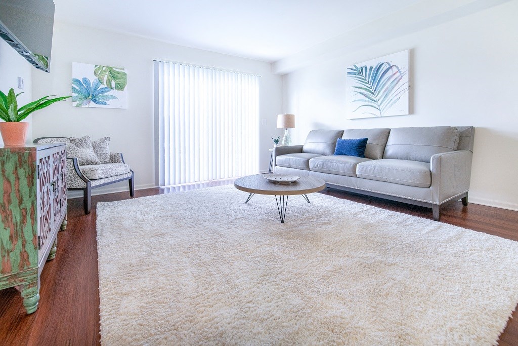 Spacious Living Area at Miles Apartments, Fort Gratiot Twp, Michigan