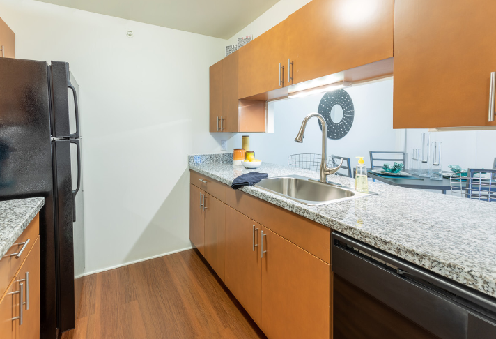 Kitchen at Bell Estates Apartments, Michigan