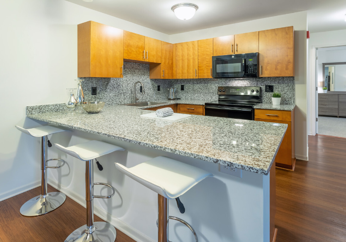 kitchen at Bell Estates Apartments, Michigan