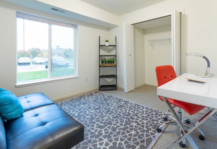 second bedroom at Bell Estates Apartments, Michigan, 48131