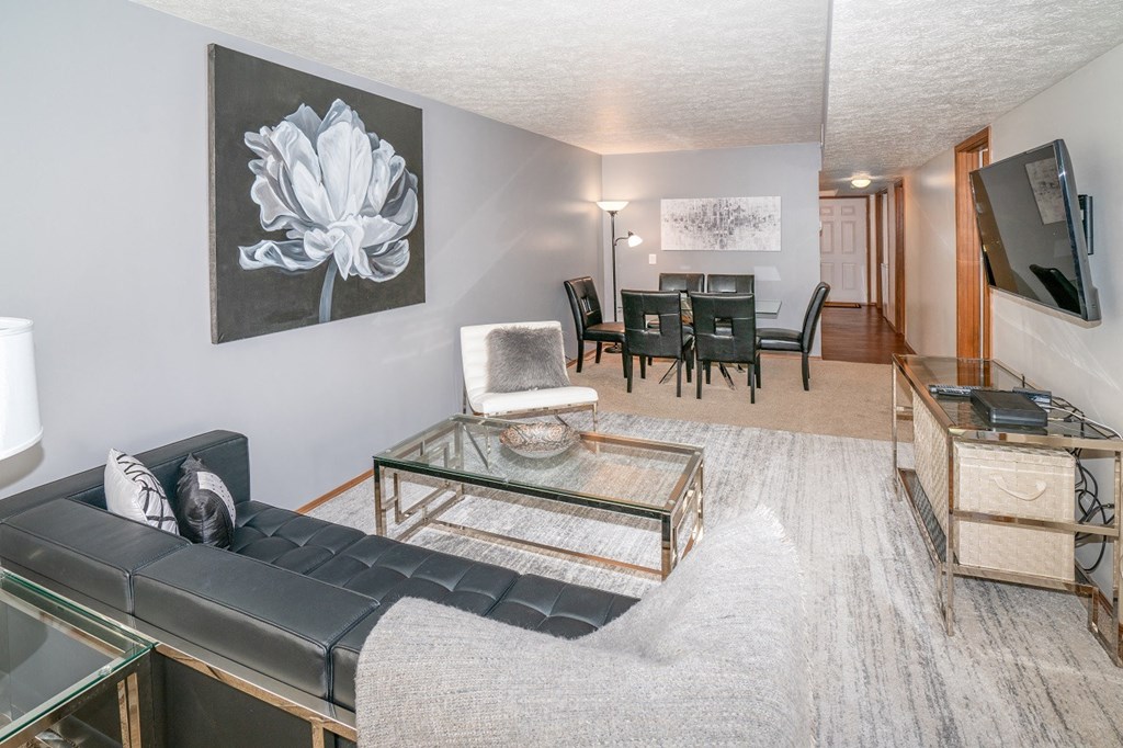 Living Room Interior at Raleigh House Apartments, MRD Apartments, East Lansing, 48823