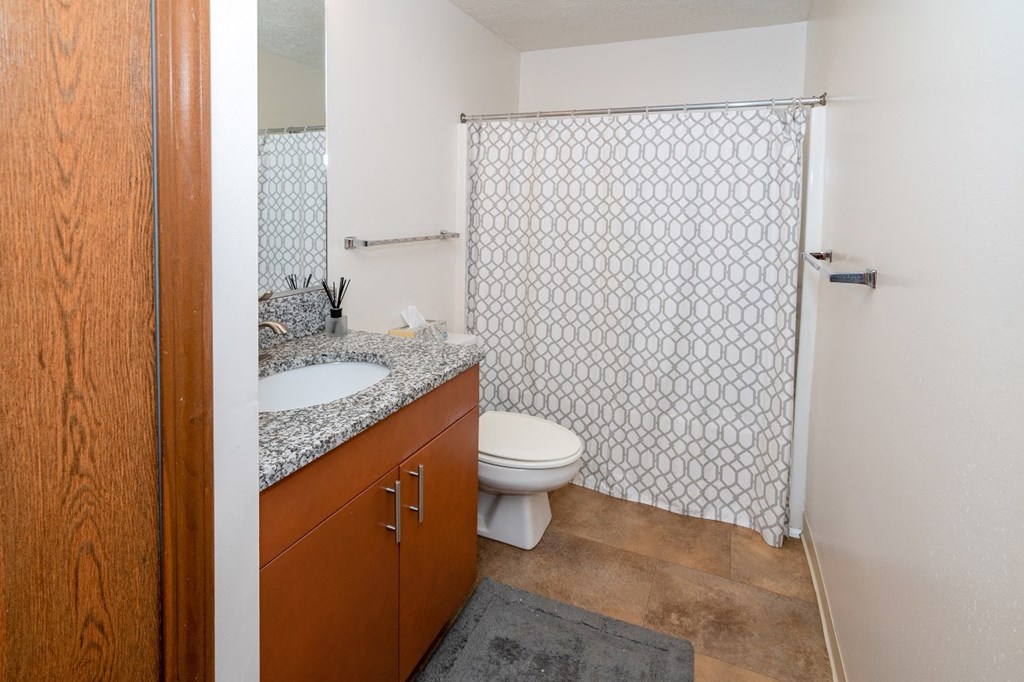 Luxurious Bathroom at Raleigh House Apartments, MRD Apartments, East Lansing, MI, 48823