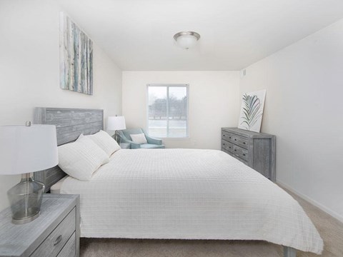 Beautiful Bright Bedroom With Wide Windows at Gray Estates Apartments, MRD Conventional, St Clair mi 48079