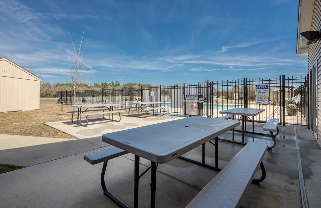 Picnic Tables  at Walker Estates Apartments, Augusta