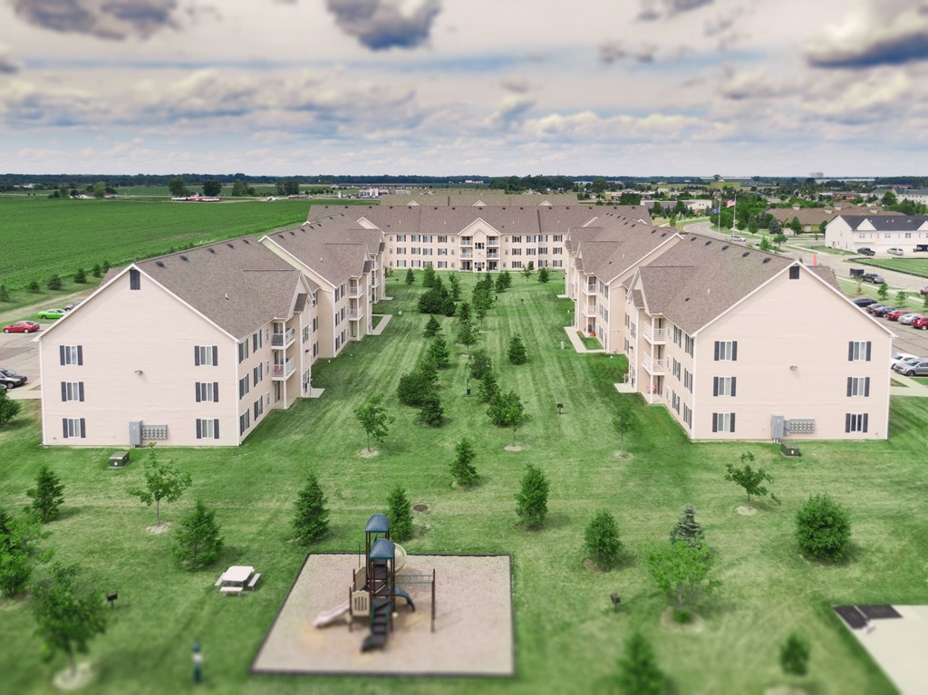 Exterior Building at Bell Estates Apartments, Michigan