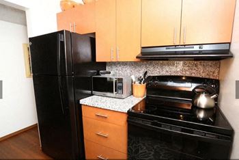 Stainless Steel Appliance Package at Raleigh House Apartments,  MRD Apartments, East Lansing, MI