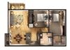 Two Bedroom Two Bedroom Floor Plan at Oliver Apartments, Temperance