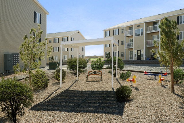 Shaded Childrens Play Area at Van Horne Estates Apartments, El Paso, Texas