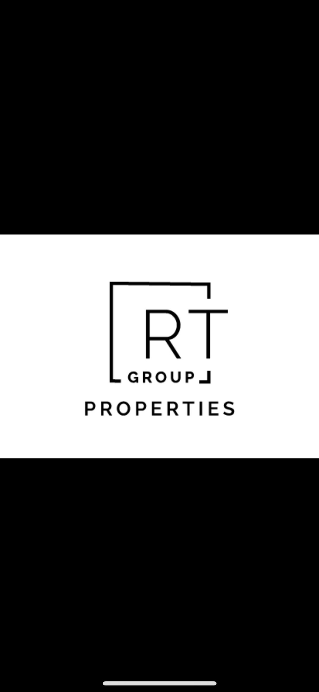 A logo with the letters RT inside a square, below the words 'GROUP PROPERTIES'.