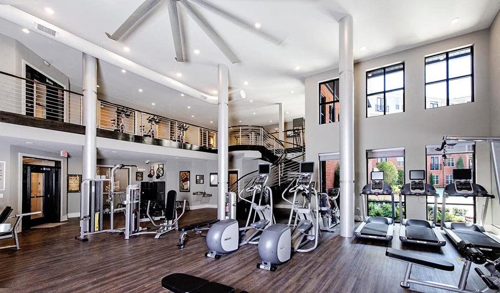 Two story workout studio at Walton Riverwood, Atlanta