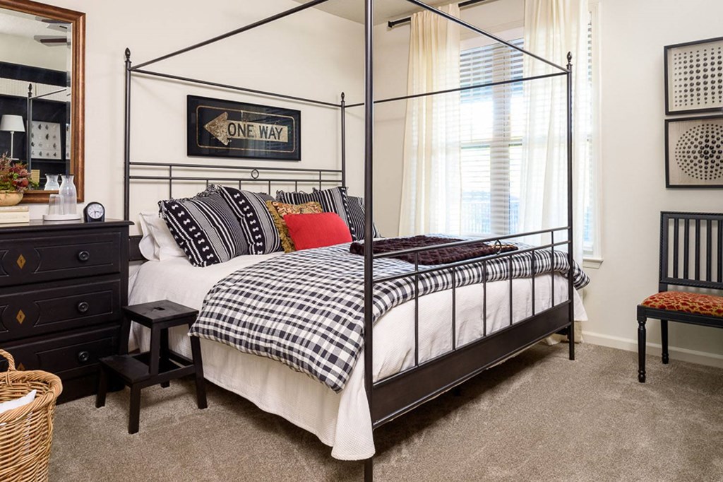 Walton RIdenour main bedroom model apartment