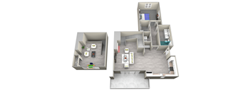 Spacious poolside villa with loft and exposed brick fireplace