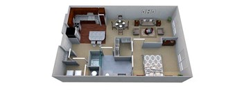 A1 Floor Plan layout at Walton Riverwood, Atlanta, GA, 30339