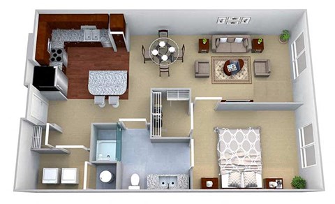 A2 Floor Plan Layout at Walton Riverwood, Atlanta, Georgia