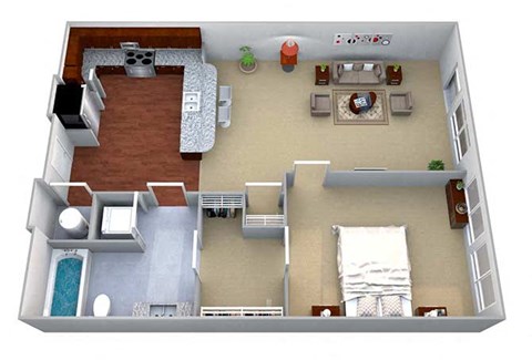 A3 Floor Plan Layout at Walton Riverwood, Atlanta, GA