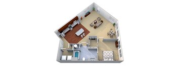 A4 Floor Plan Layout at Walton Riverwood, Atlanta, 30339