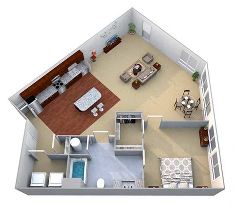 A4 Floor Plan Layout at Walton Riverwood, Atlanta, 30339