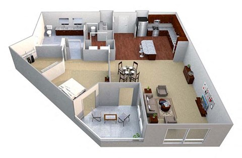 A5 Floor Plan Layout at Walton Riverwood, Atlanta, 30339